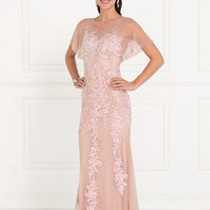 New Mesh Mermaid Long Prom Beaded Dress GL158